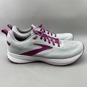Brooks Revel 5 Running Shoes Women Size 10.5 Gray Purple Comfort Low Sneakers